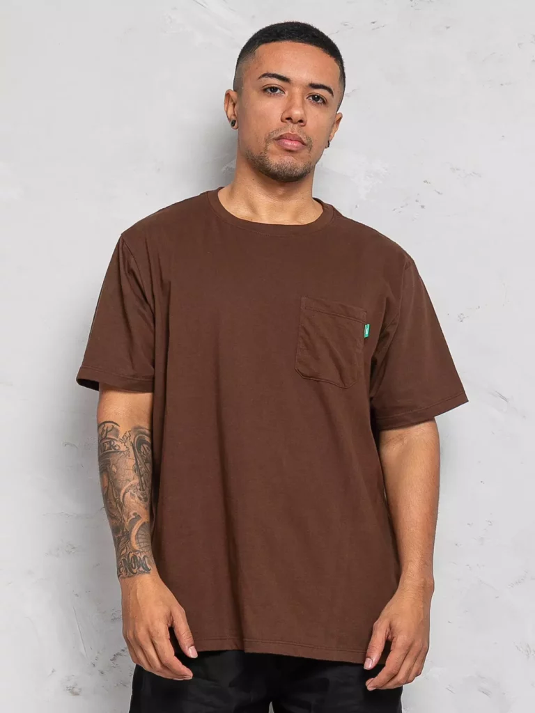 Essential Brown Anywhere Pocket Tee